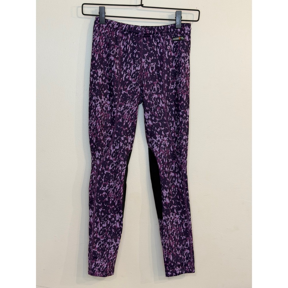 Kerrits Purple Abstract Animal Print Equestrian Riding Tights Girls Large